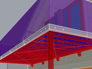 balcony and railing 3D मॉडल