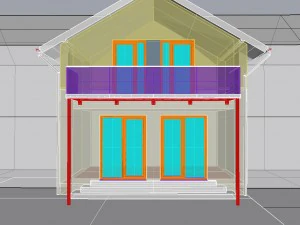 balcony and railing 3D Model