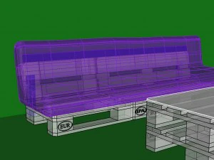 sofa from eur-pallets 3D Model