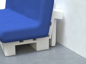 sofa from eur-pallets 3D 模型