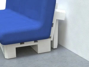 sofa from eur-pallets 3D Model