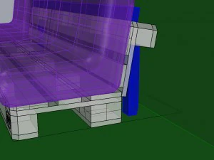 sofa from eur-pallets 3D Model