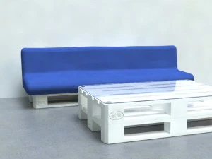 sofa from eur-pallets 3D Model