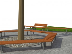 park bench 01 3D Model