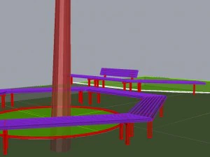 banco del parque 01 Modelo 3D