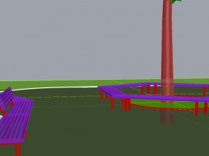 park bench 01 3Dモデル