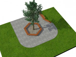 banco del parque 01 Modelo 3D