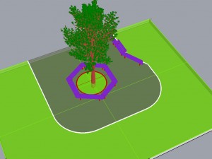 park bench 01 3Dモデル
