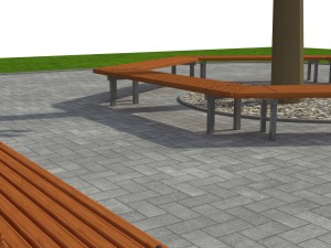 park bench 01 3Dモデル