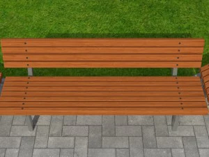 banco del parque 01 Modelo 3D