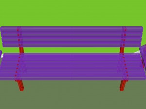 park bench 01 3Dモデル