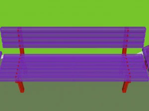 banco del parque 01 Modelo 3D