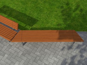 park bench 01 3Dモデル