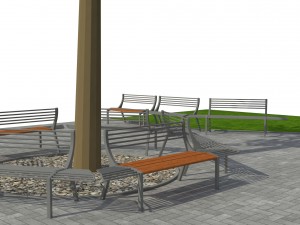 park bench 02 3D Model
