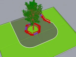 banc de parc 02 Modèle 3D