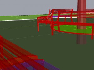 park bench 02 Model 3D