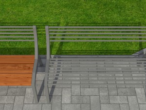 park bench 02 Model 3D