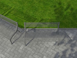 park bench 02 Model 3D