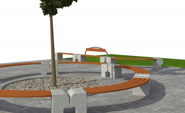 park bench 03 3D 模型 .c4d .max .obj .3ds .fbx .stl .blend 