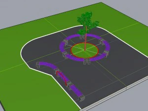 park bench 03 3D Model