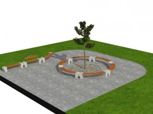 park bench 03 3D Model