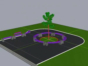 park bench 03 3D Model
