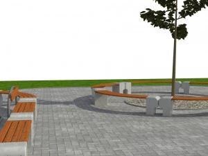 park bench 03 3D Model