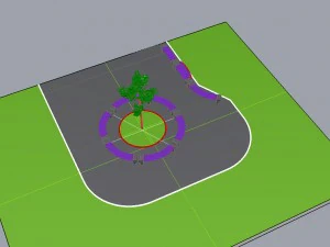 park bench 03 3D Model