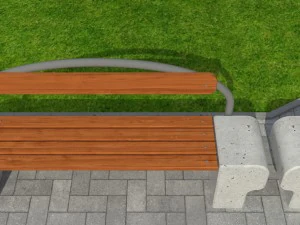 park bench 03 3D Model