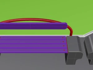 park bench 03 3D Model
