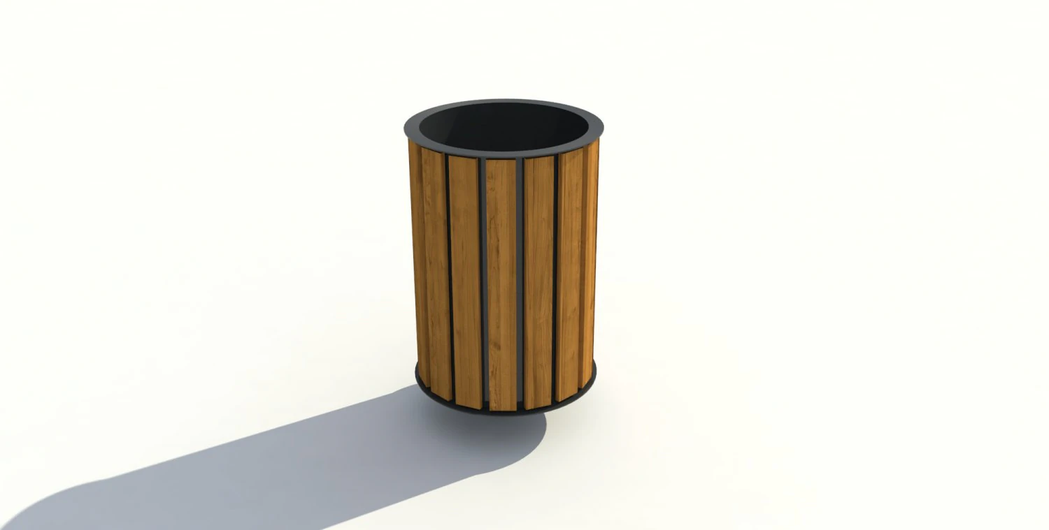 park litter bin 01 3D Model .c4d .max .obj .3ds .fbx .stl .blend