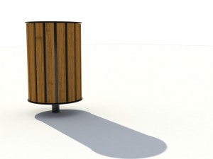 park litter bin 01 3D Модель
