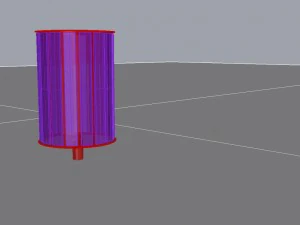 park litter bin 01 3D Model