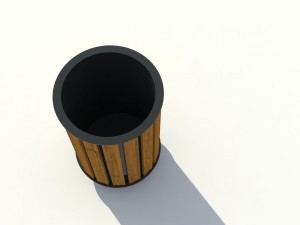 park litter bin 01 3D Модель