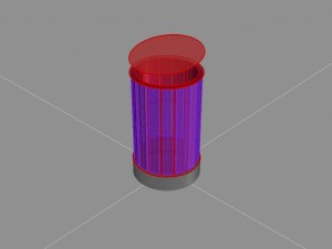 park litter bin 03 Modelo 3D
