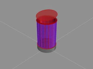 park litter bin 03 3D Model