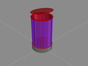 park litter bin 03 3D Model