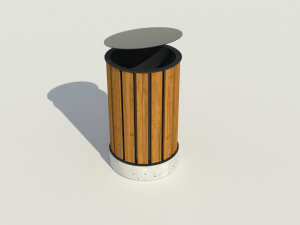 park litter bin 03 Modelo 3D
