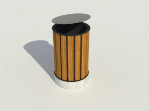 park litter bin 03 3D Model