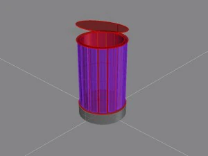 park litter bin 03 3D Model