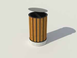 park litter bin 03 Modelo 3D