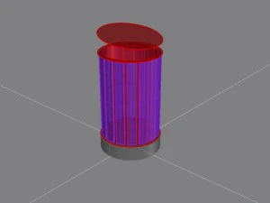 park litter bin 03 3D Model