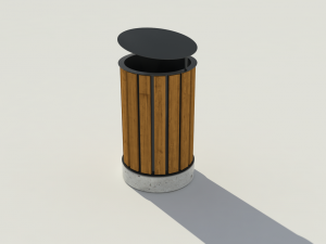 park litter bin 03 Modelo 3D
