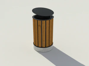 park litter bin 03 3D Model