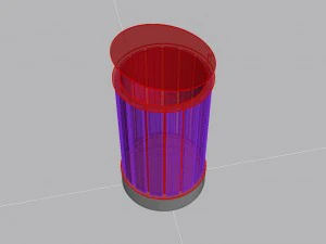 park litter bin 03 3D Model