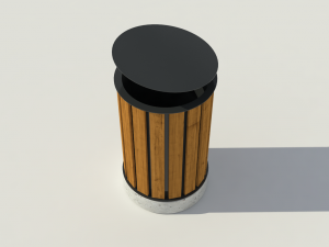 park litter bin 03 Modelo 3D