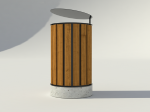 park litter bin 03 Modelo 3D