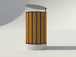 park litter bin 03 3D Model