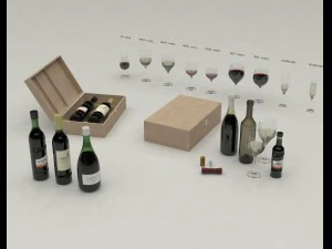 wine set 3D Model