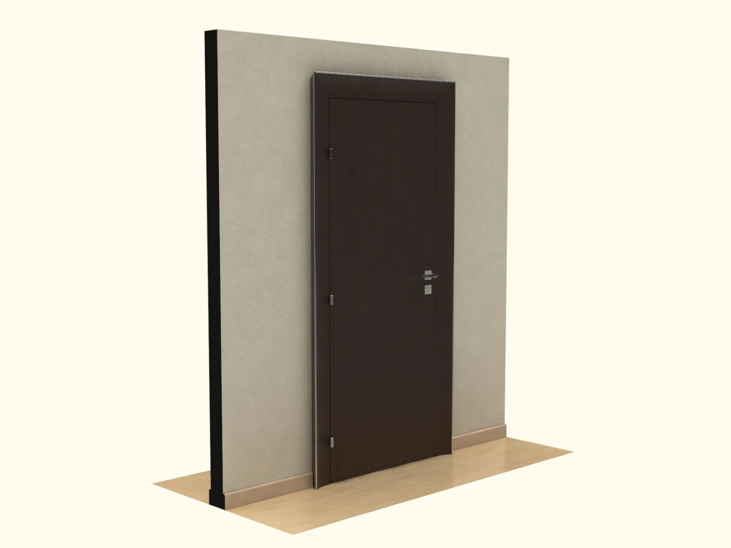 wooden door d01 3D Model .c4d .max .obj .3ds .fbx .stl .blend